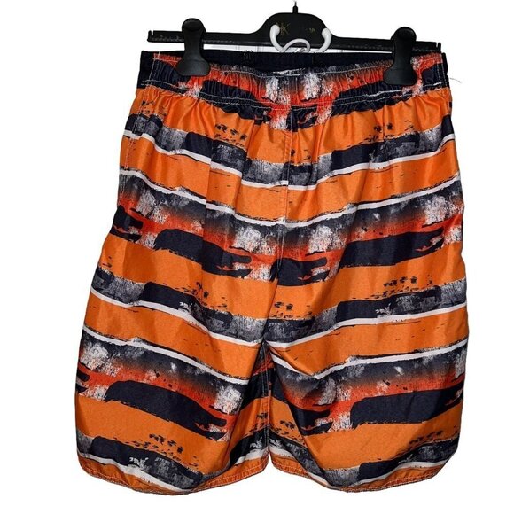 Joe Boxer Orange Black Swim Trunks Board Shorts Seas 3912 Mens Size XL Lined - Picture 2 of 9
